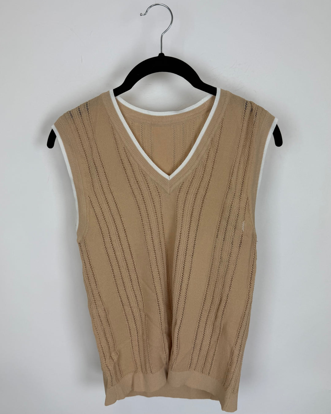 Light Camel Sweater Vest - Size 4/6