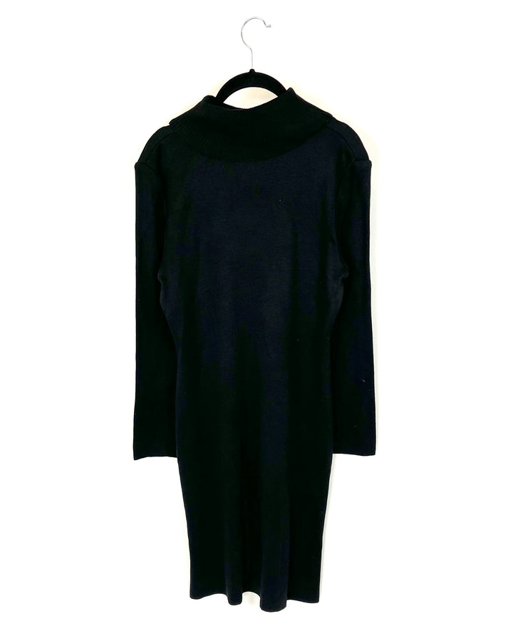 Black Turtleneck Midi Dress -  Size 6/8