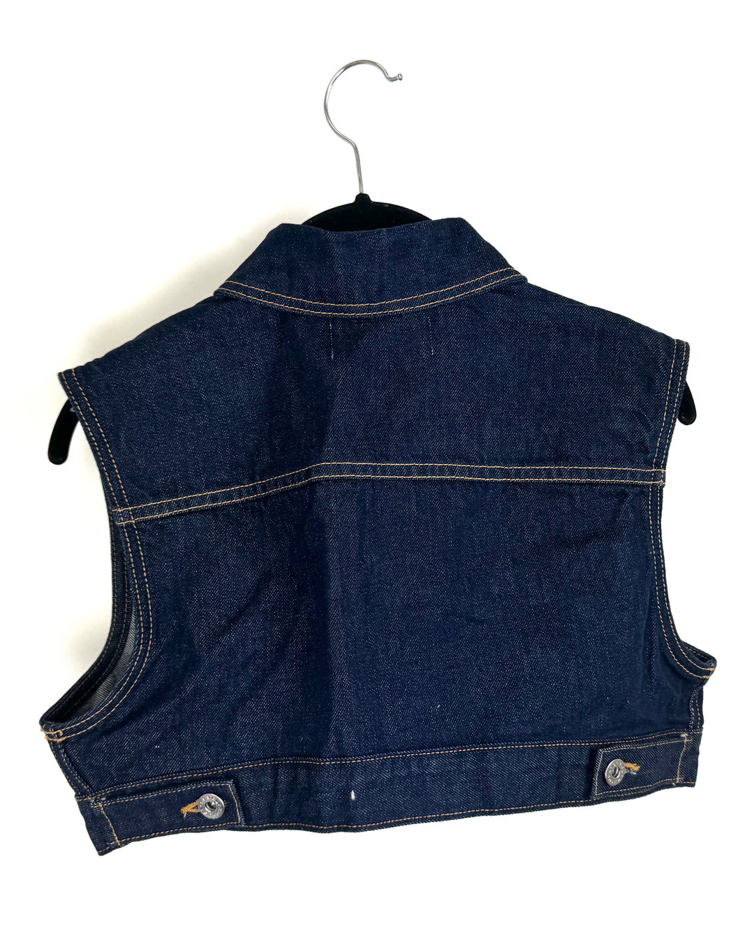Slvrlake Cropped Denim Trucker Vest - Small
