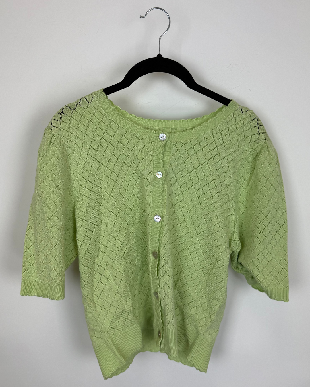Light green short sleeve sweater - 4/6