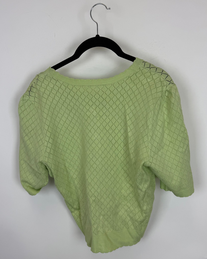 Light green short sleeve sweater - 4/6