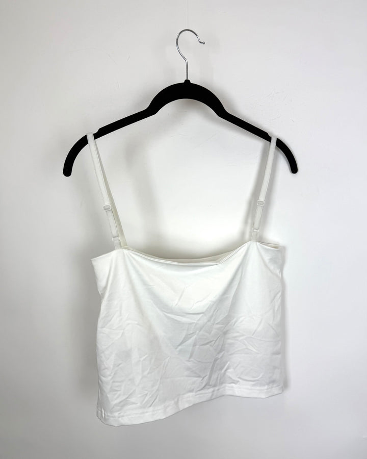 Bright White Cropped Camisole Top - Size 4/6