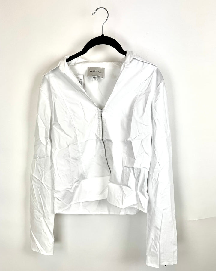 Jason Wu White Long Sleeve Blouse - Small