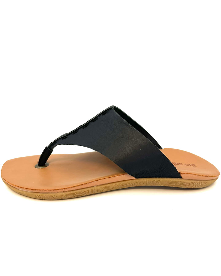 Black Leather Sandals - Size 8 and 9