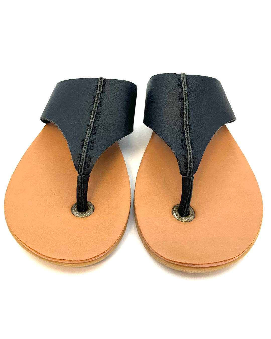 Black Leather Sandals - Size 8 and 9