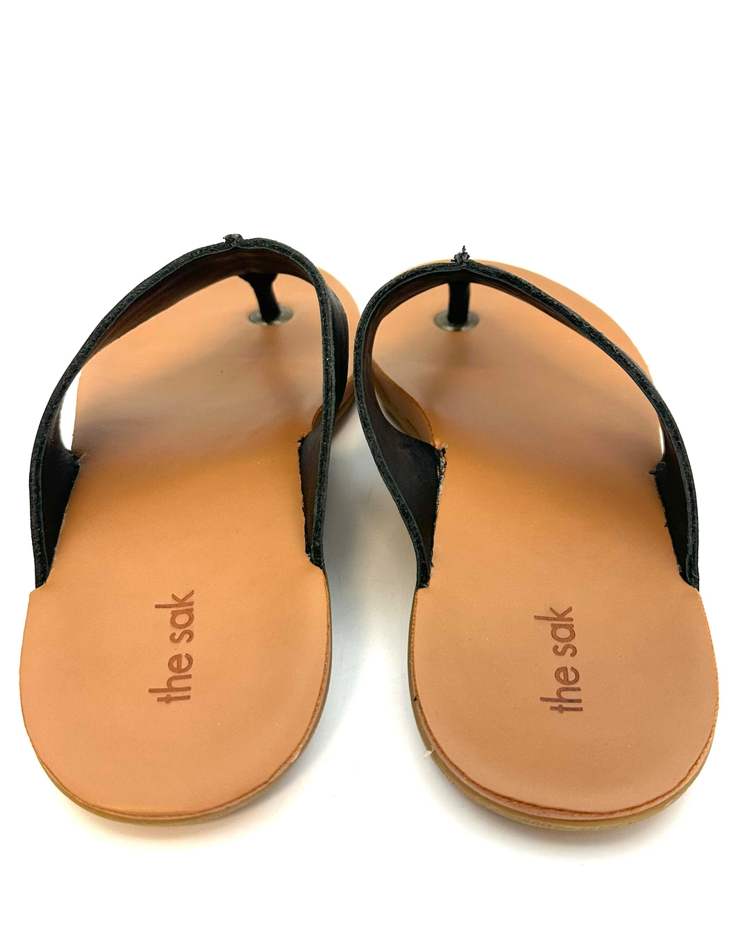 Black Leather Sandals - Size 8 and 9