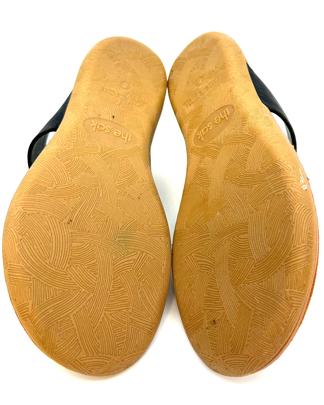 Black Leather Sandals - Size 8 and 9