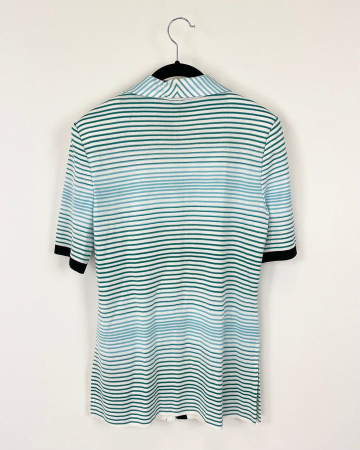 Striped Zip Up Top - Size 2/4