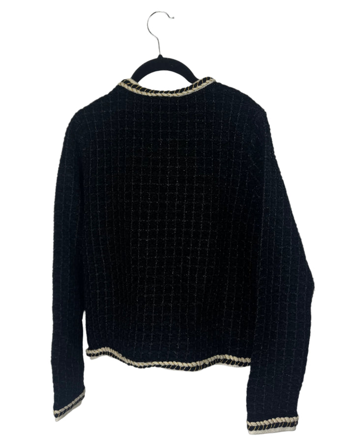 Elie Tahari Black Tweed Jacket - Small