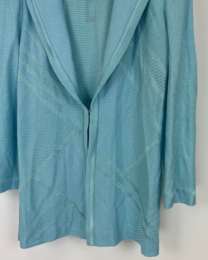 Light Blue Knit Cardigan - Size 2-4