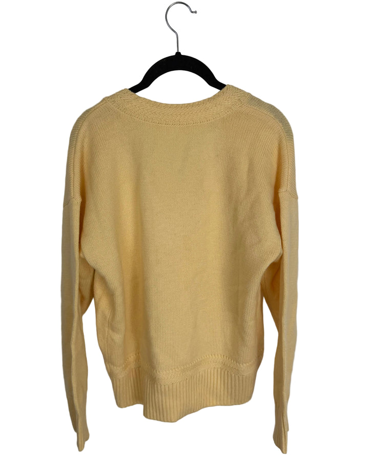 Yellow V-Neck Sweater- Size 4/6