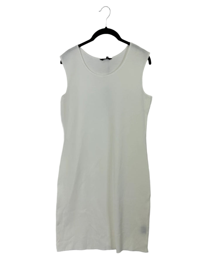 White Knit Tank Top Dress - Size 4-6