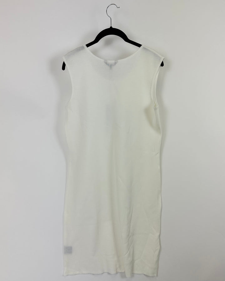 White Knit Tank Top Dress - Size 4-6