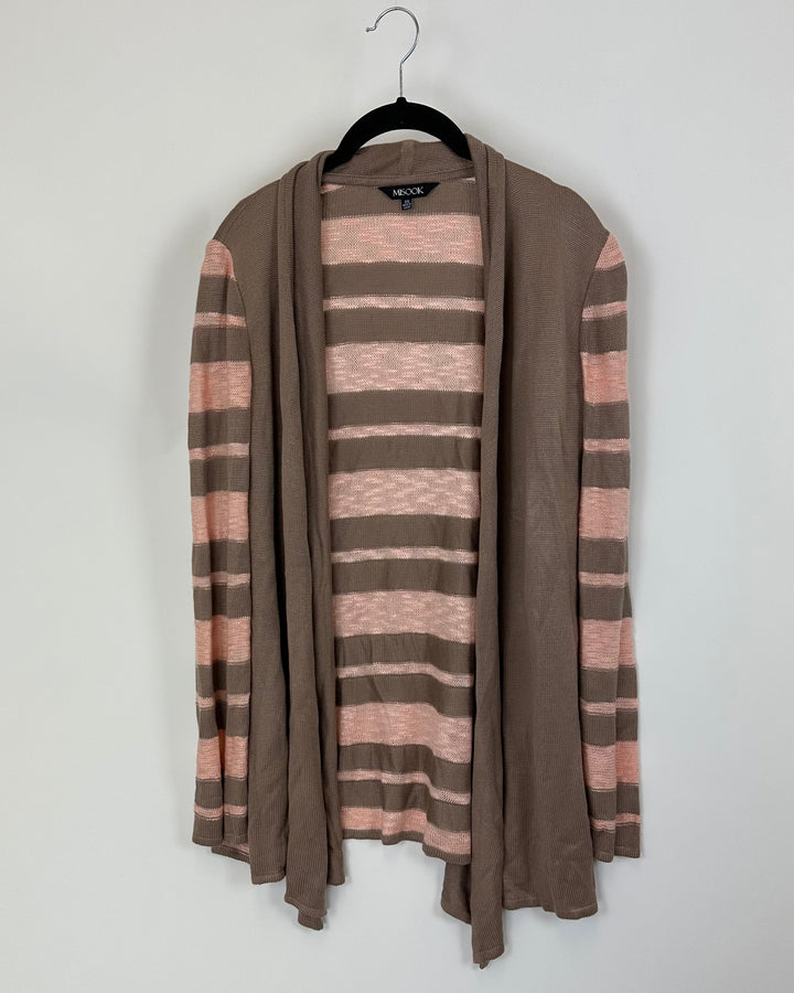 Brown and Pink Cardigan - Size 2-4