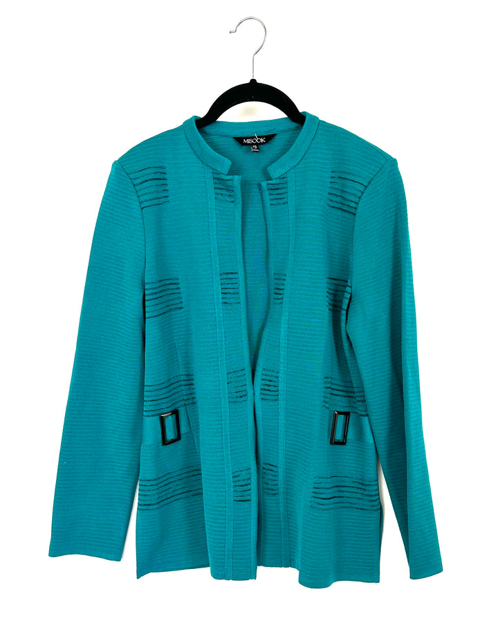 Bright Teal Cardigan - Size 2-4