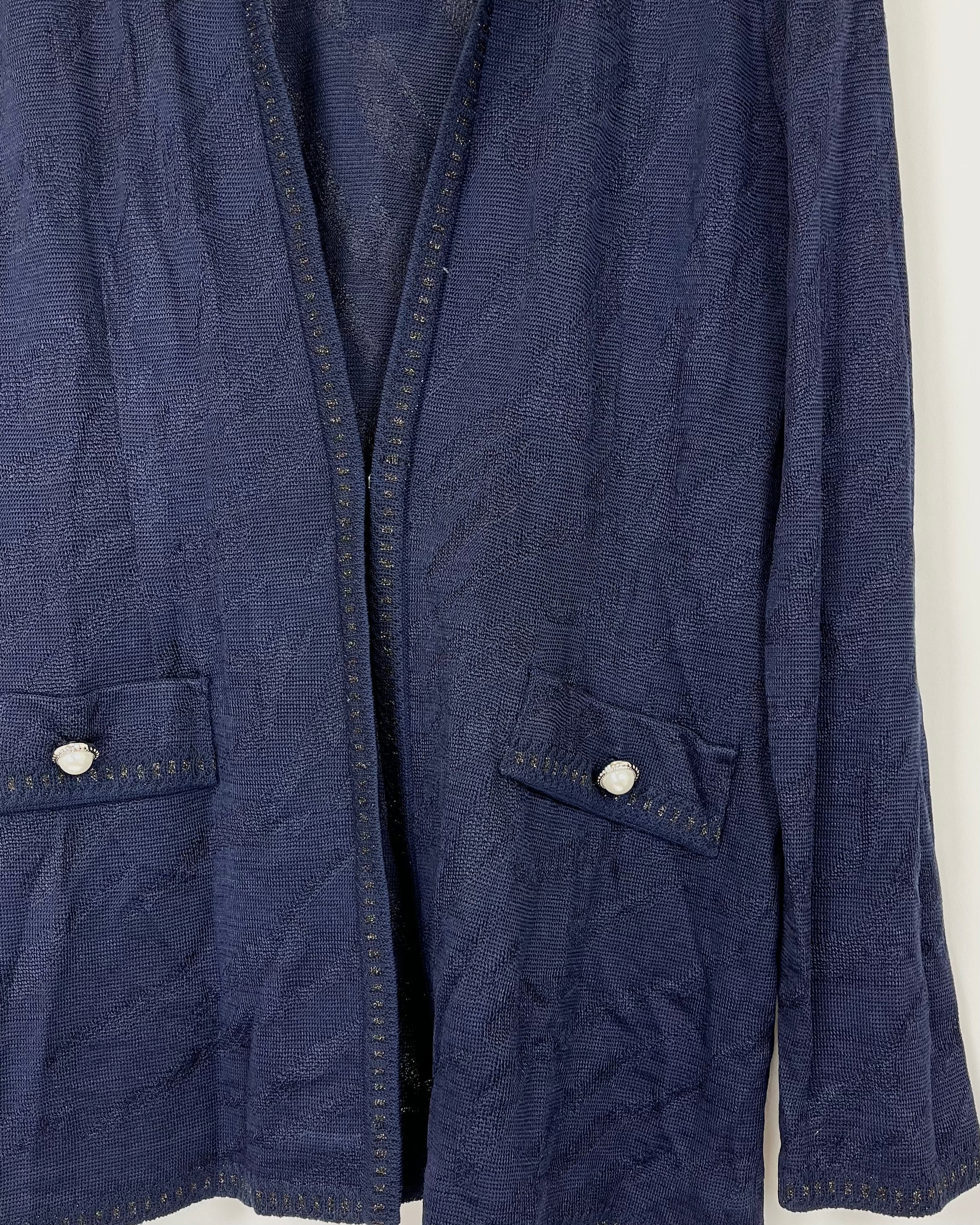 Navy blue sheer cardigan outlet