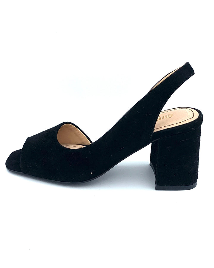 Black Suede Heel - Size 6