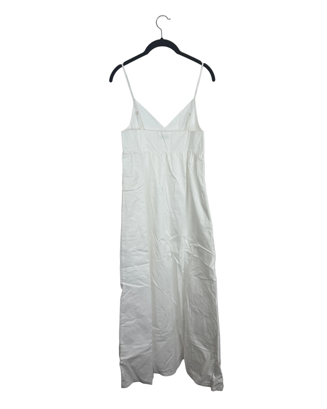 White V-Neck Long Dress - Size 00/0