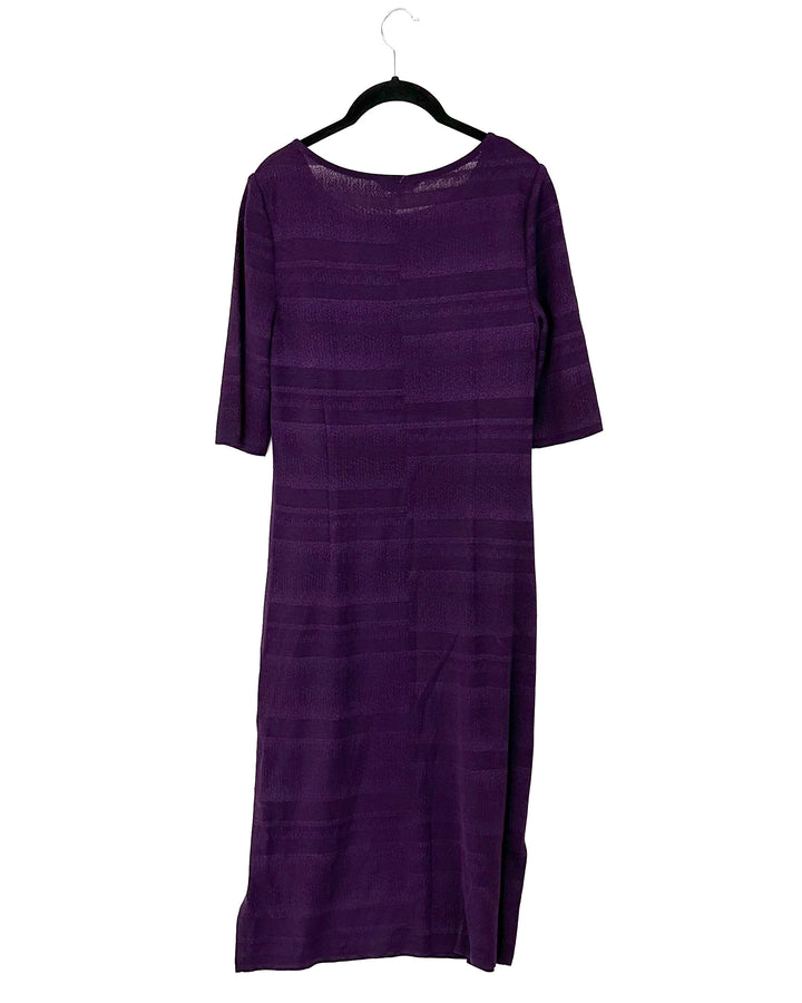 Purple Knit Midi Dress - Size 4-6
