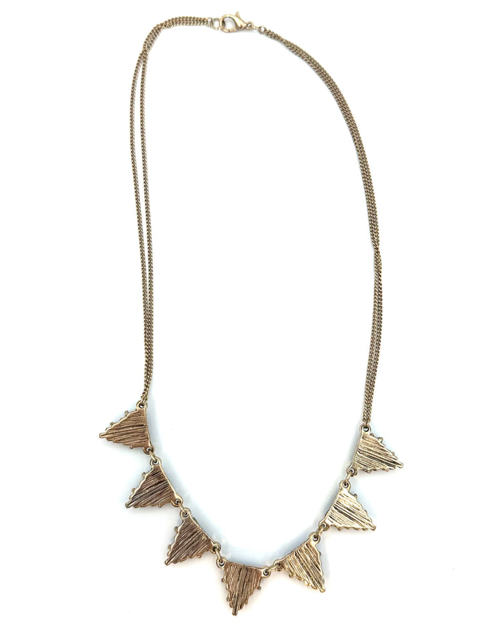 Gold Triangle Statement Necklace