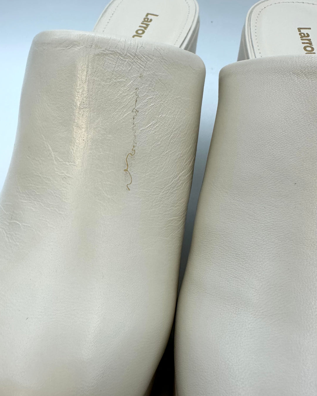 Shell White Platform Mule - Size 8.5