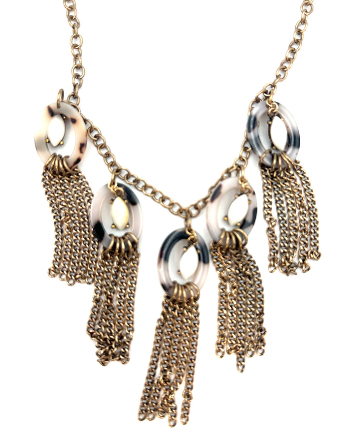 Gold Tortoise Shell Statement Necklace