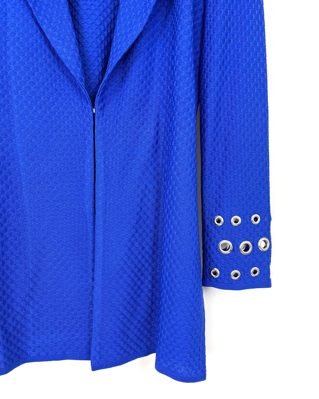 Blue Grommet Sleeve Cardigan - Size 2/4