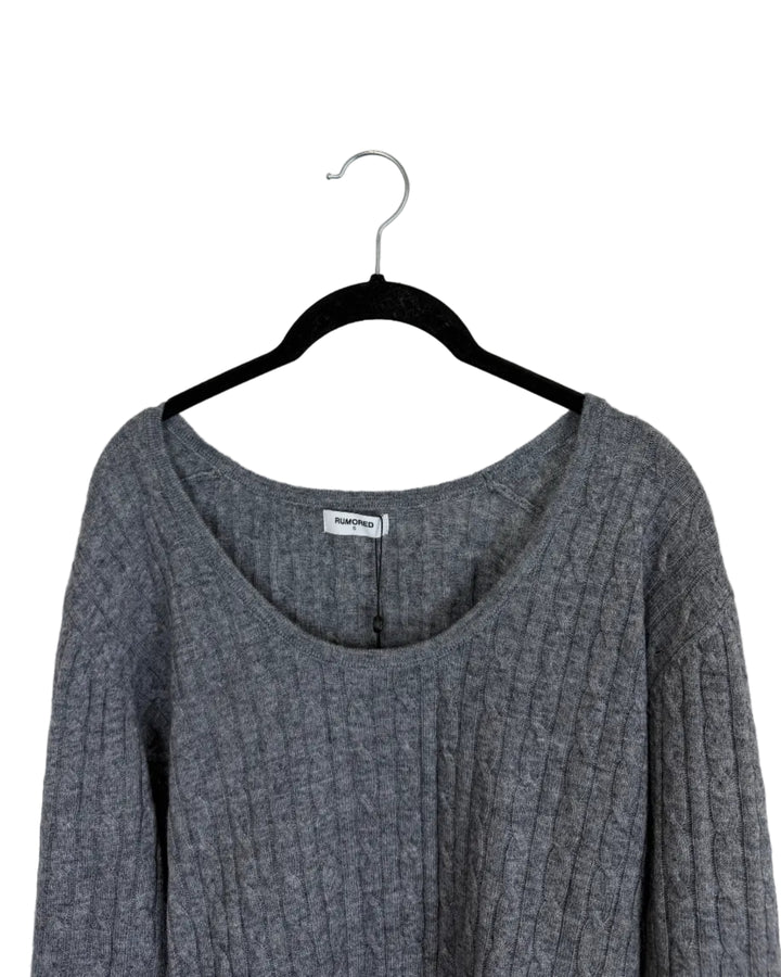 Gray Long Sleeve Knit Dress - Size 2/4