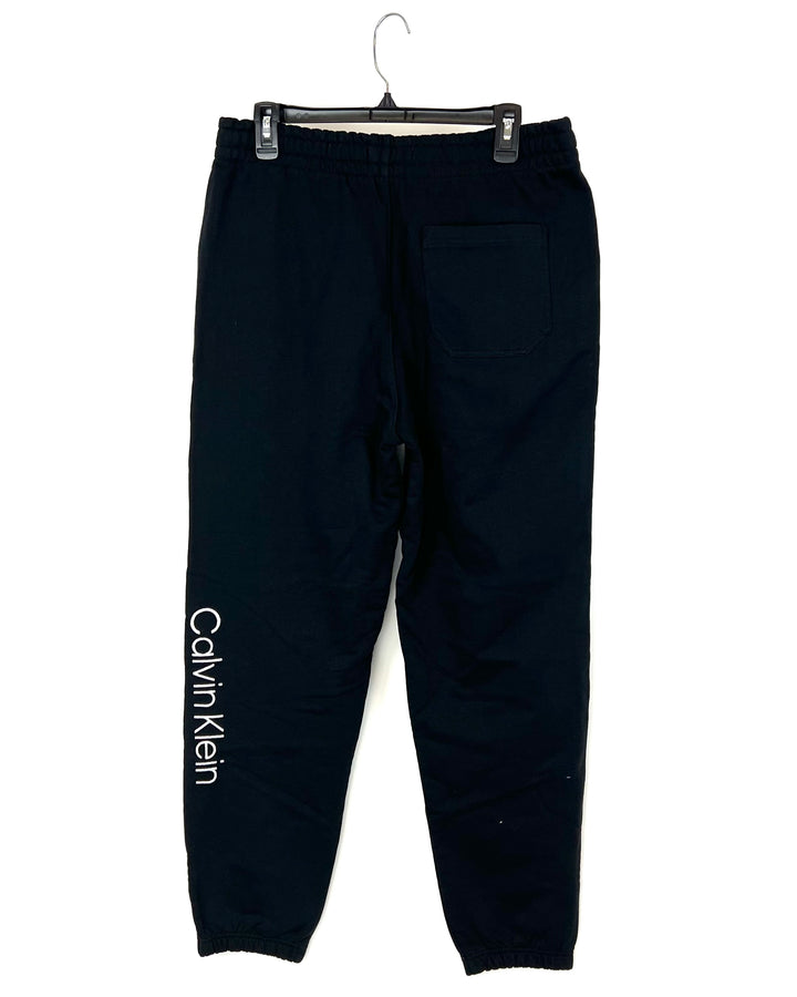 MENS Black Jogger Sweatpants with Logo - Small