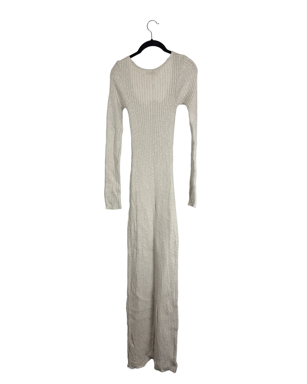 Ribbed Tan Long Sleeve Sweater Dress- Size 2/4