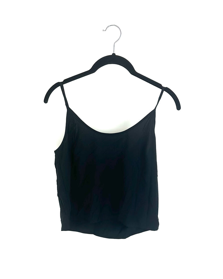 Black Smocked Short Sleeve Top - Size 4