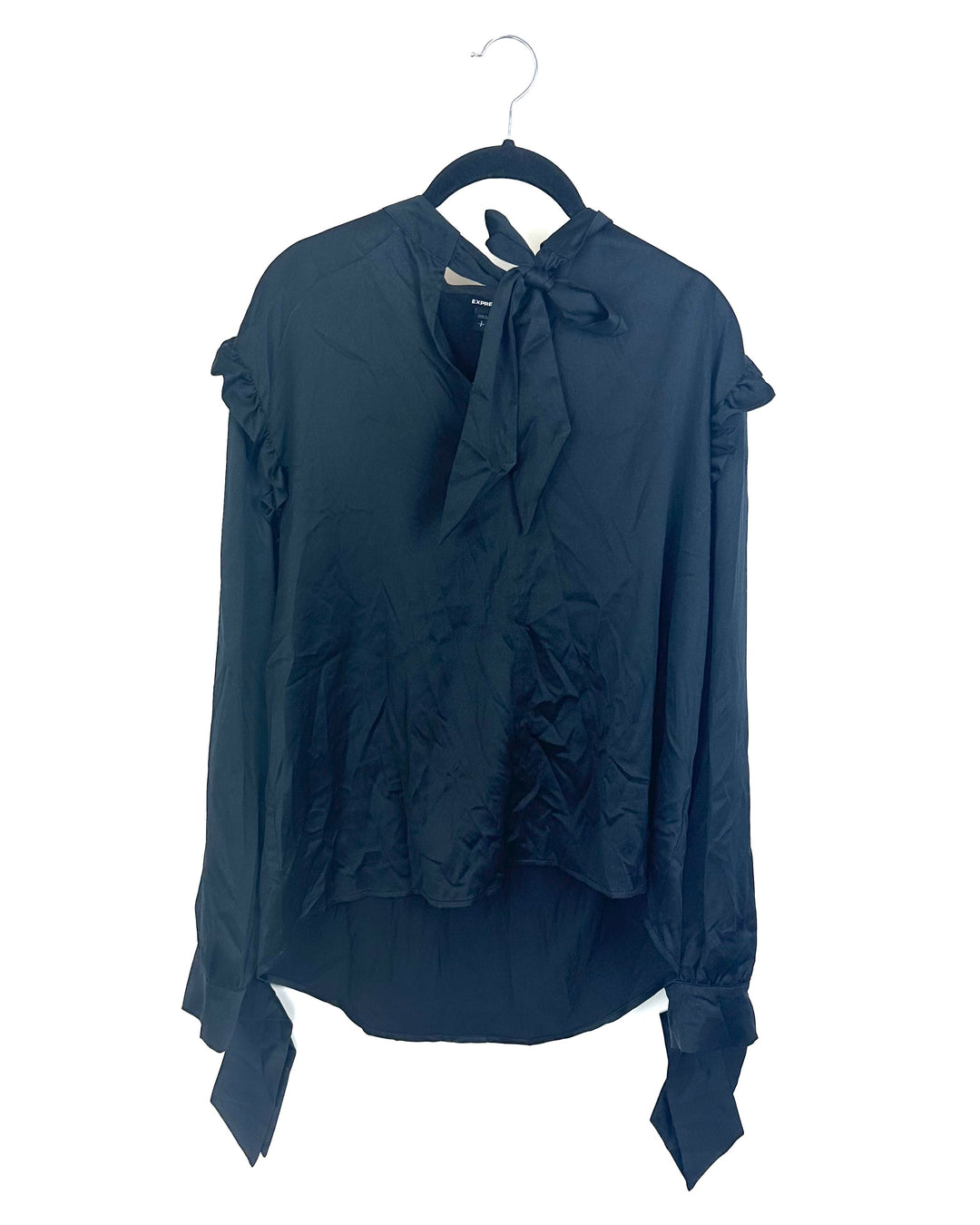 Black Long Sleeve Blouse - Size 6-8