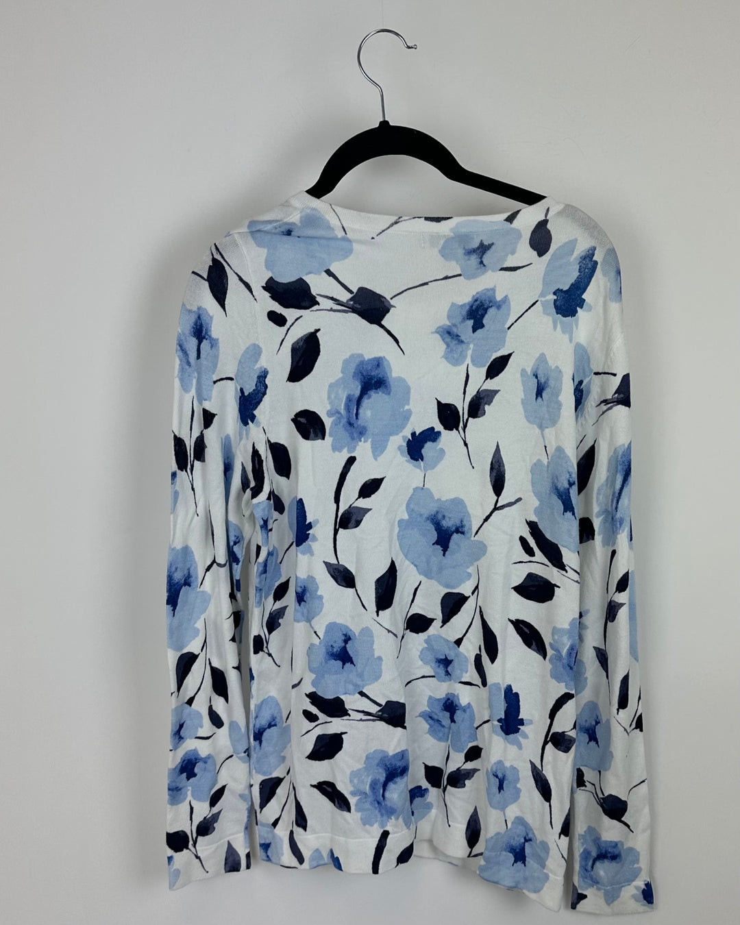 Blue Floral Cardigan - Size 10-12