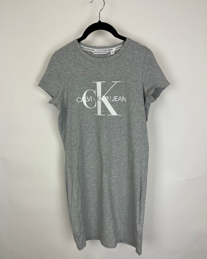 Light Grey T-Shirt Dress - Size 4/6