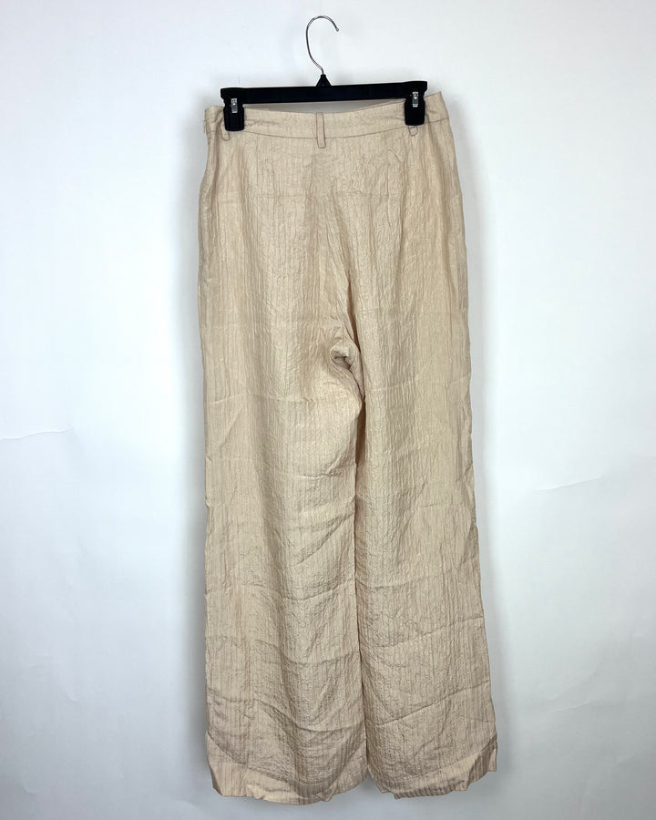 Light Beige Flowy Pants - Size 4