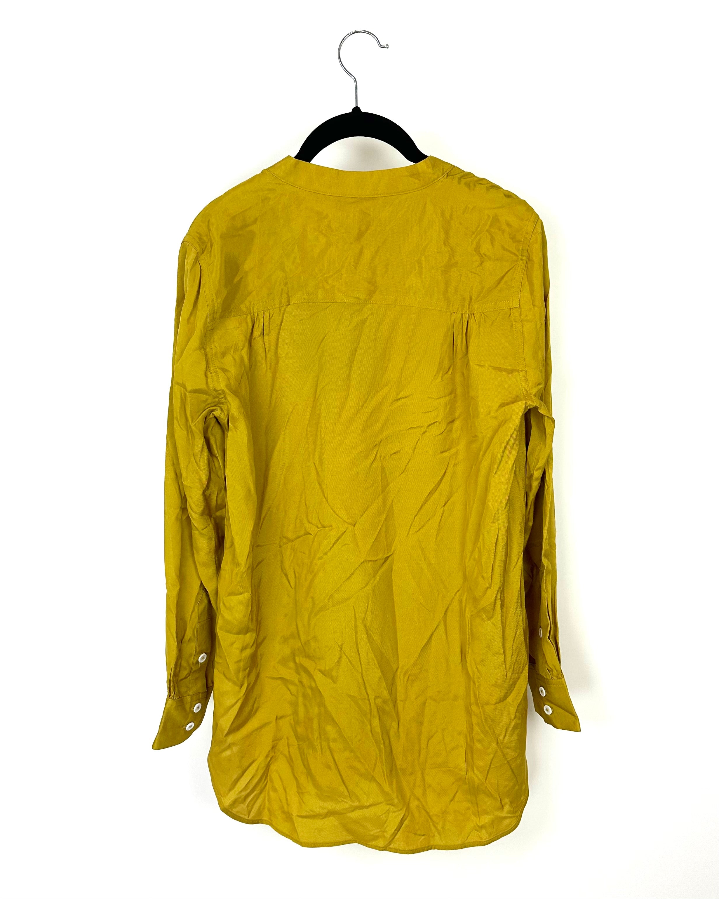 mustard yellow blouse