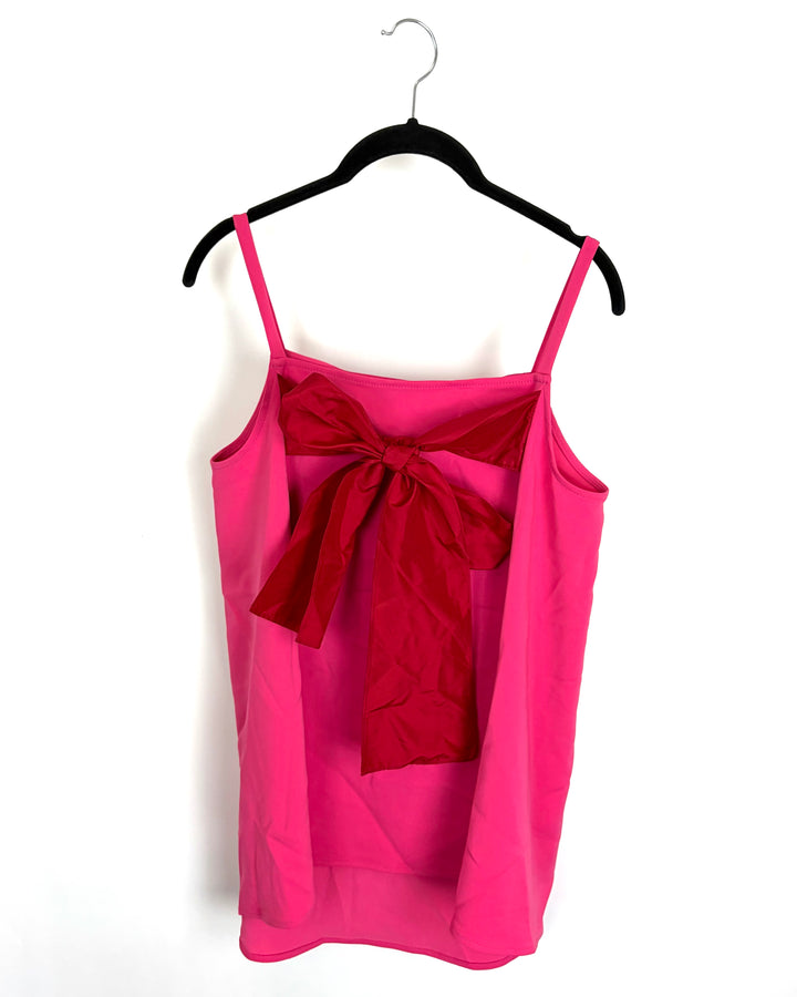 Raspberry Pink Ribbon High-Low Tunic Top - Size 6/8