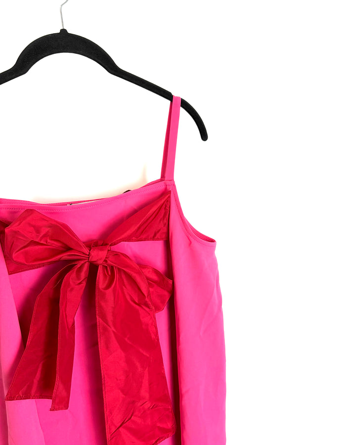 Raspberry Pink Ribbon High-Low Tunic Top - Size 6/8