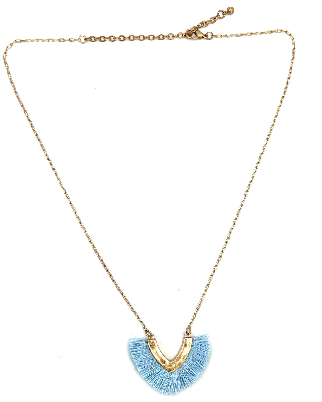 Periwinkle Blue Fringe Necklace