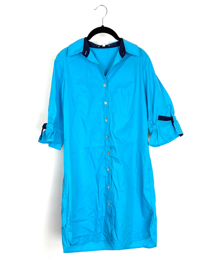 Capri Blue Shirt Dress - Size 0/2, 4/6, 8/10