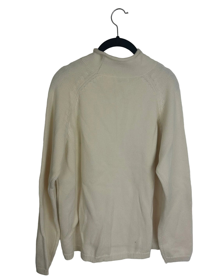 Ivory Mock Neck Sweater - Size 0/2