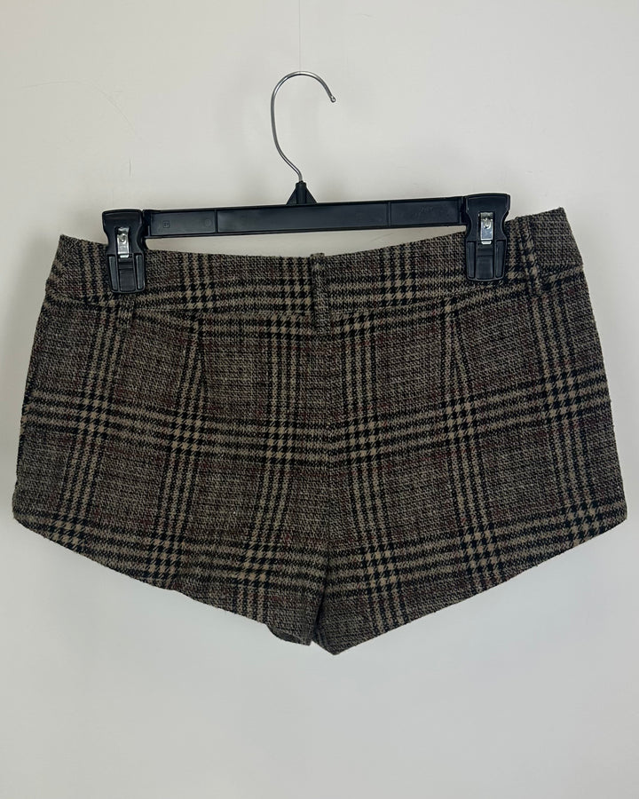 Plaid micro shorts - 0/2, 2/4