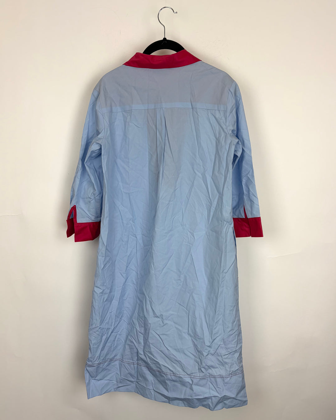 Pale Blue Color Block Shirt Dress - Size 2/4