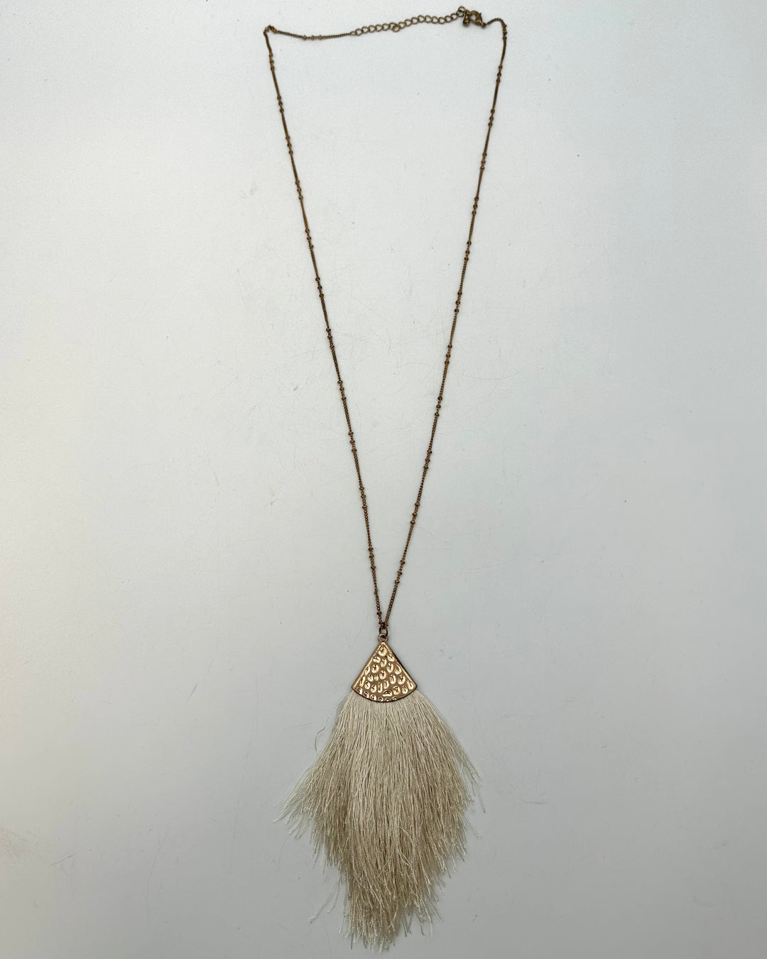 Ivory Large Tassel Necklace