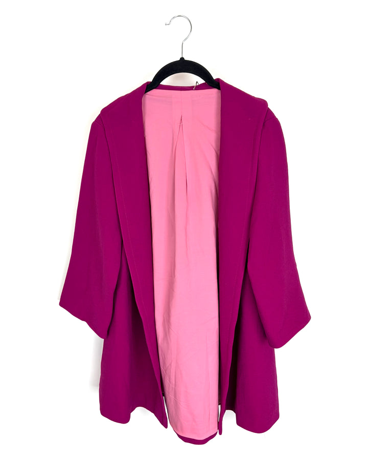 Magenta Pink Open Blazer - Size 10/12