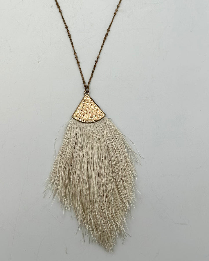 Ivory Large Tassel Necklace