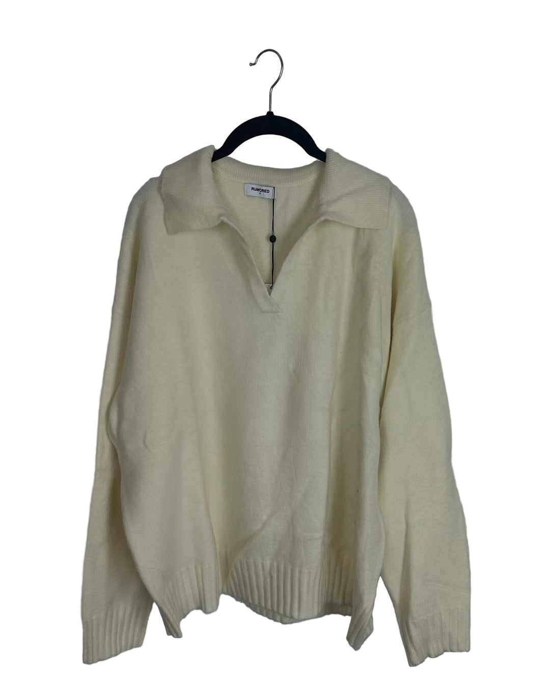 Off White Collared Sweater - Size 2/4