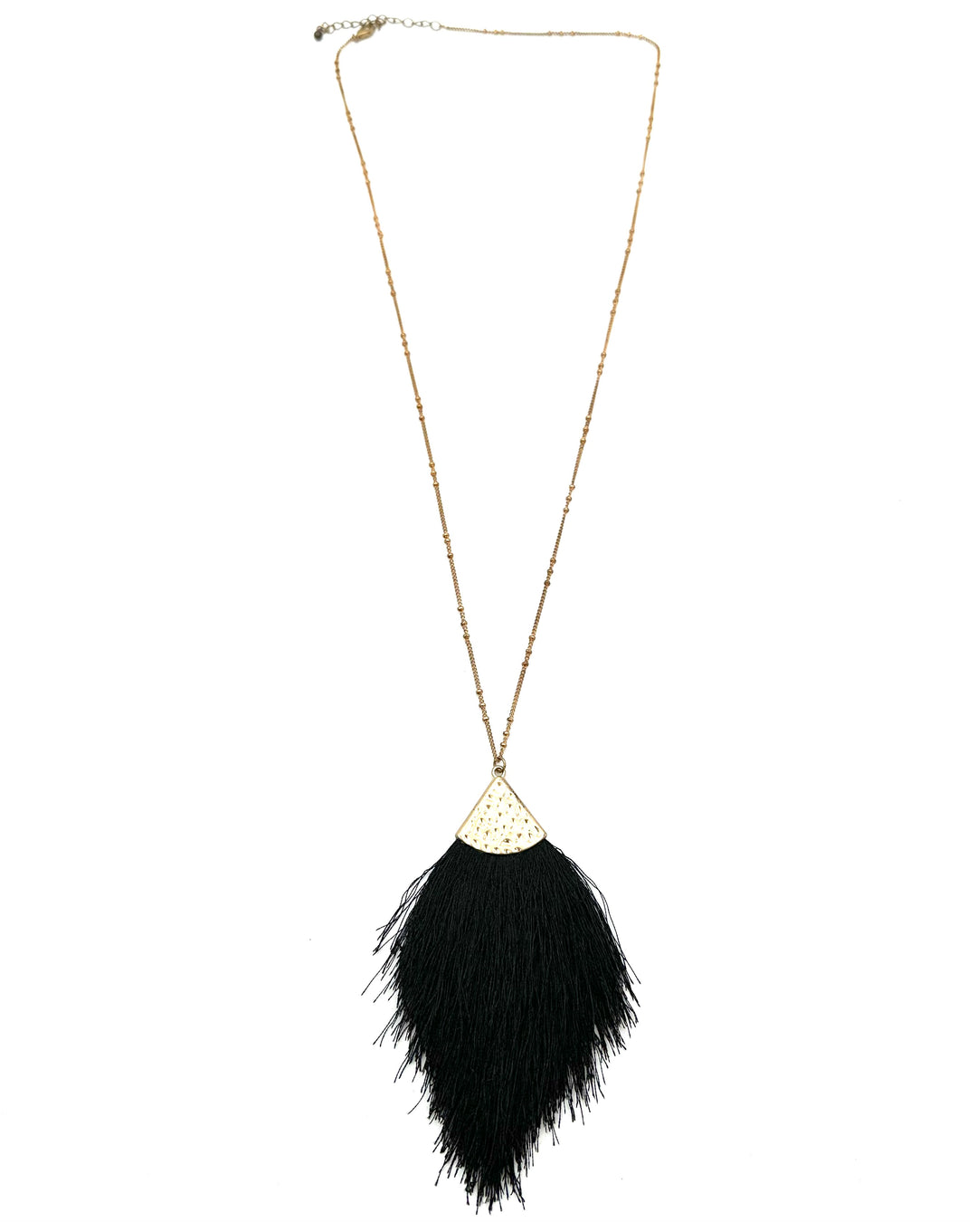Black Large Tassel Necklace
