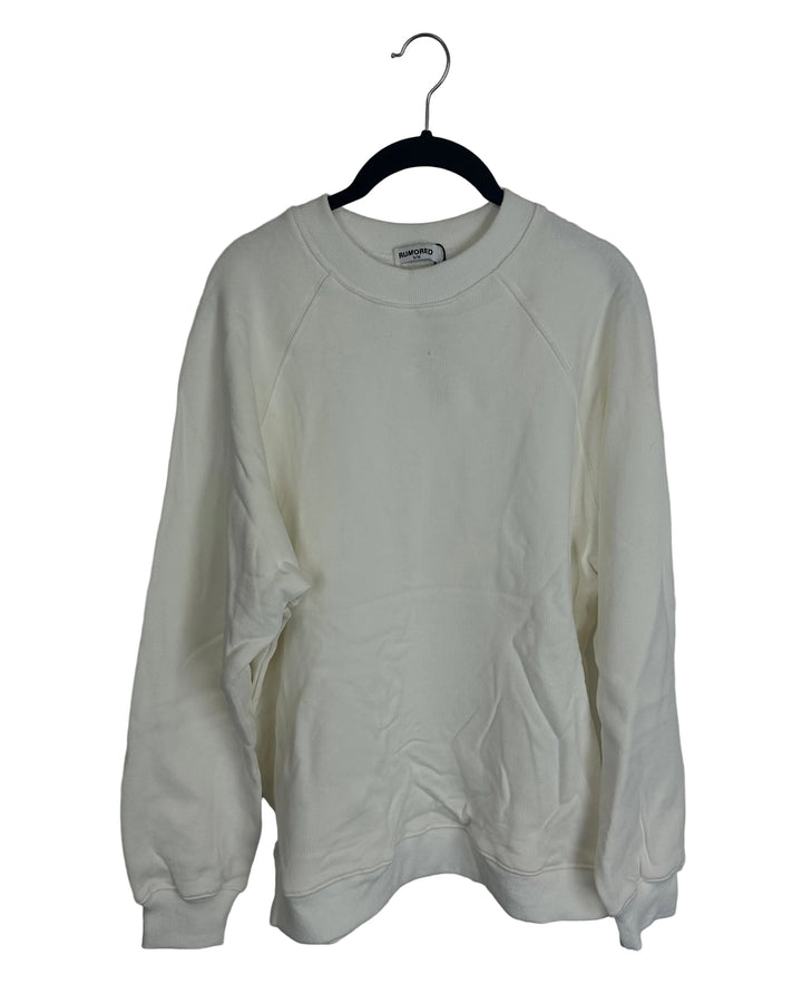 White Mock Neck Sweatshirt - Size 4/6