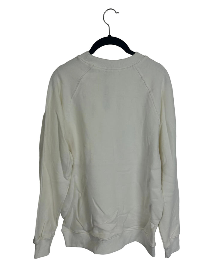 White Mock Neck Sweatshirt - Size 4/6